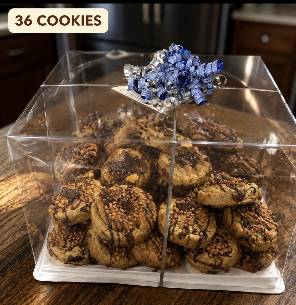 Representative cookie assortment in clear gift box, 36 cookie pack