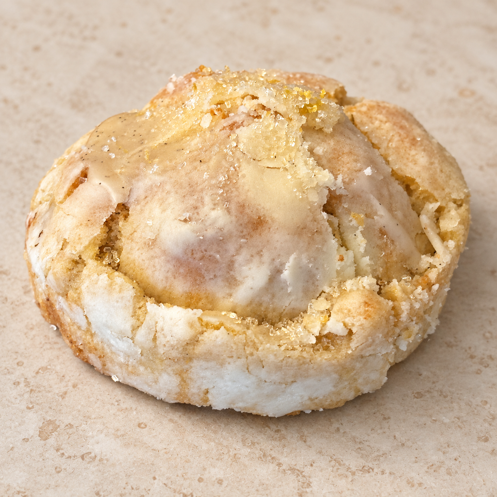 Sondra Loves Lemon cookie on a warm cream background